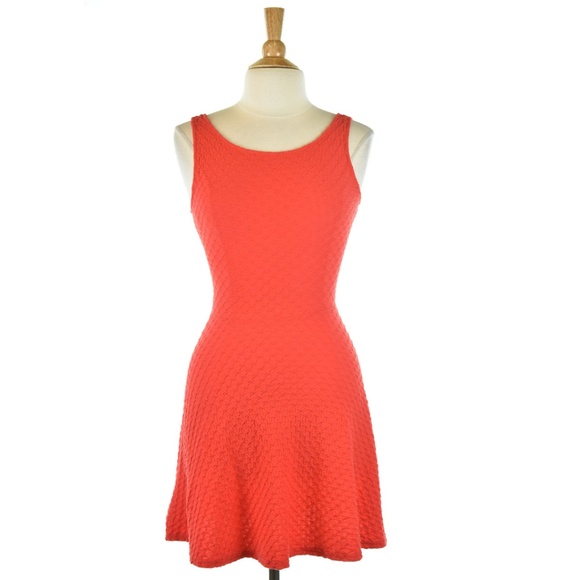 h&m red skater dress